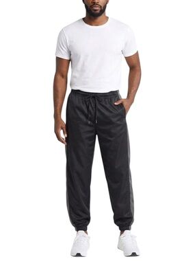 Topman Men's Colorblock Black Gray and White Jogging Pants NWT